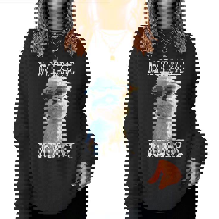 Maltese Mommyマルチーズ ママ 犬 お母さん 母の日 お母さん スウィート・マルチーズ レディーススウェットシャツ