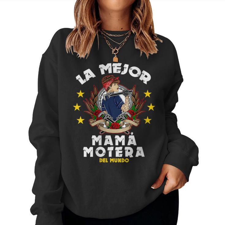 Mama Motera Intage Cuello Sudadera Mujer