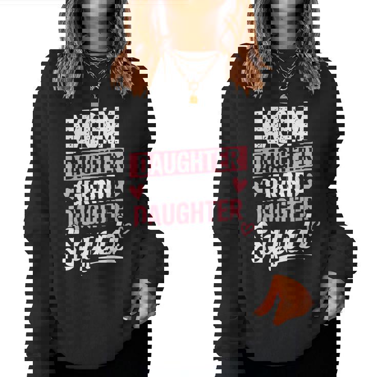 Mom Daughter Granddaughterquad マッチングママ 母の日 レディーススウェットシャツ