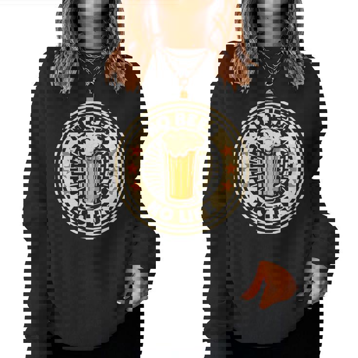 No Beer No Life ヴィンテージドリンク ビール愛好家 ビールファン向け レディーススウェットシャツ