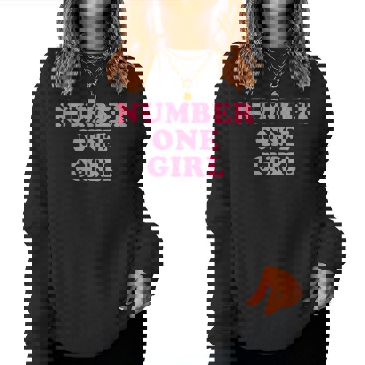 Number One Girl レディーススウェットシャツ