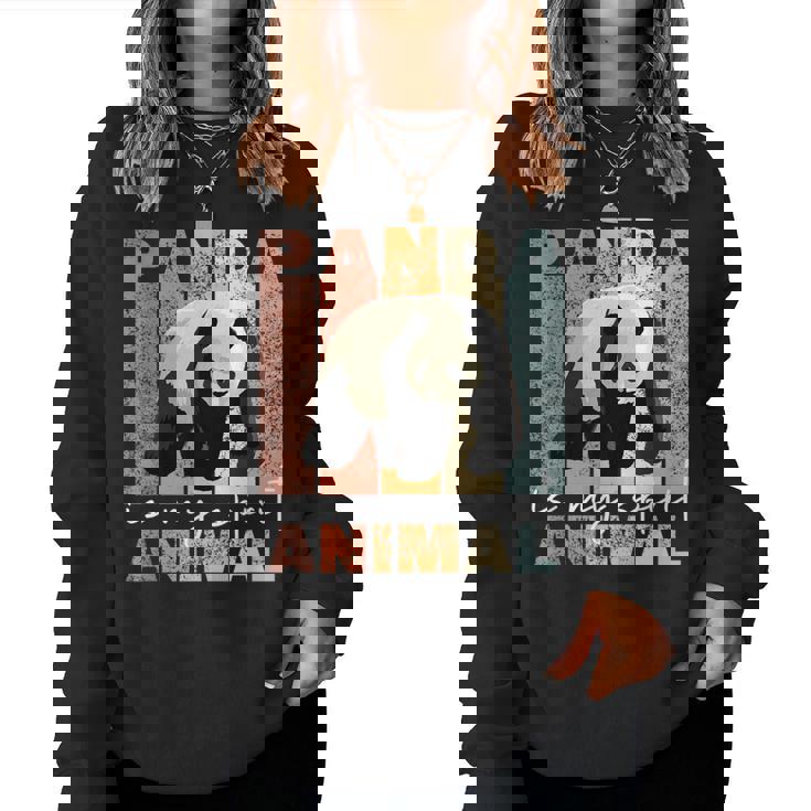 Panda Is Mypirit Animal かわいいパンダヴィンテージパンダ レディーススウェットシャツ