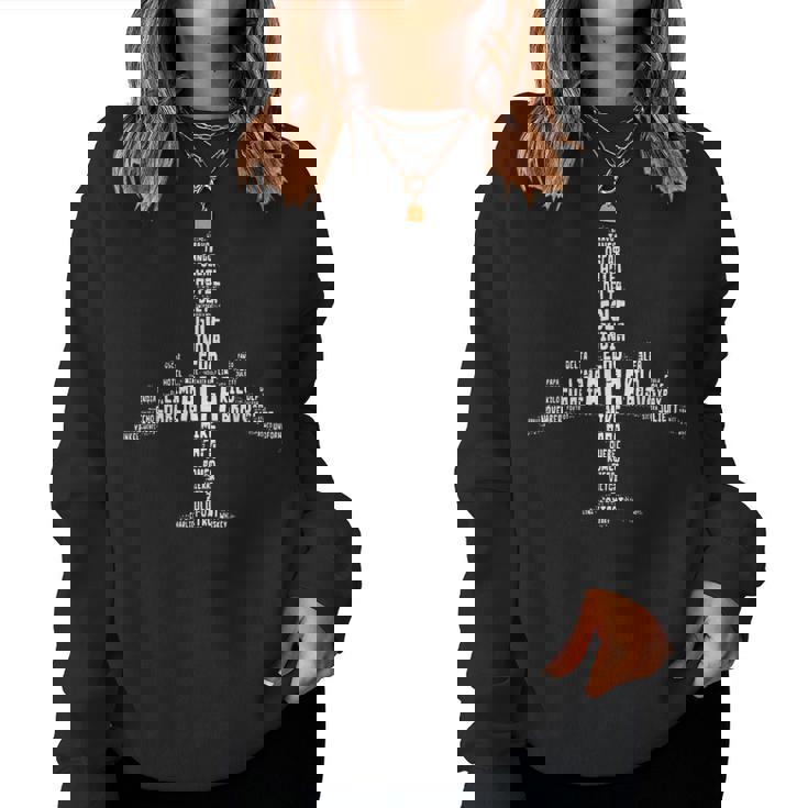 Pilot 飛行機 音声アルファベット 航空 男性 女性 キッズ 男の子 レディーススウェットシャツ