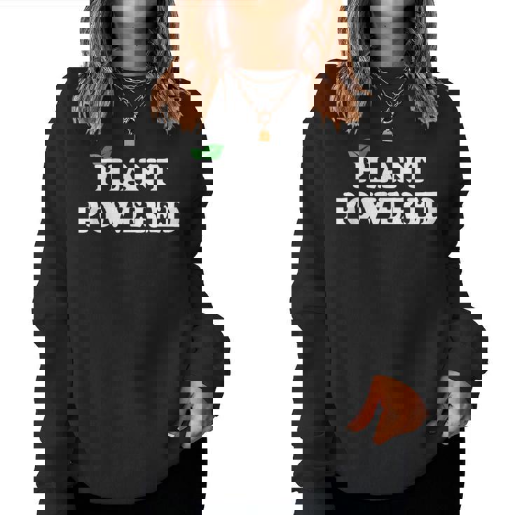 Plant Powered プラントパワー ヴィーガニズム ヴィーガン ベジタリアン レディーススウェットシャツ