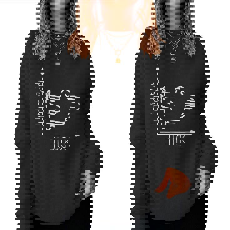 Rabbit Duck ウィトゲンシュタイン ラビットダック 哲学者 レディーススウェットシャツ