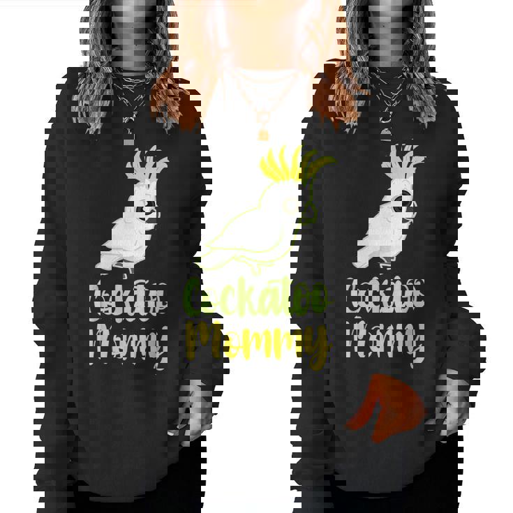 Retro Cockatoo Mother Mom Cockatoo Mommy Cockatiel レディーススウェットシャツ