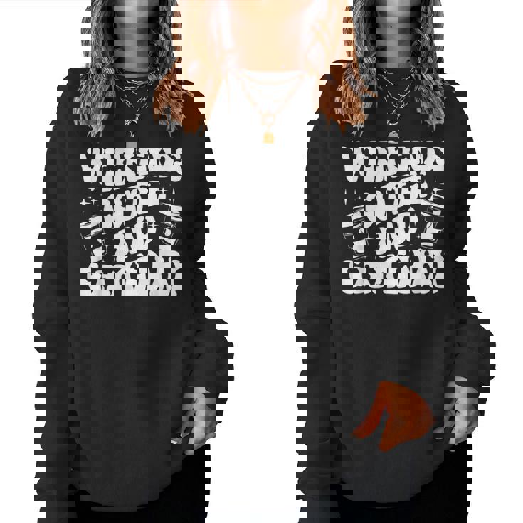 Weekends Coffee Sports Mom Sports Mama Sports Mother Women Sweatshirt