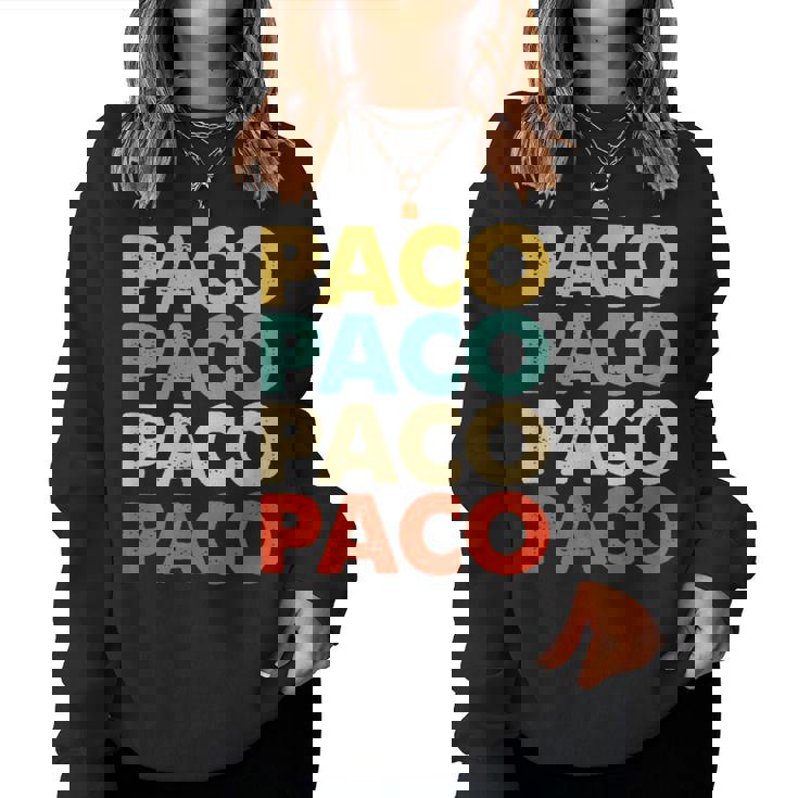 S Y Regalos Para Paco Personalizada Paco Niños Hombre Manga De Doble Puntada Regular Fit Clásico Cuello Crew Sudadera Mujer