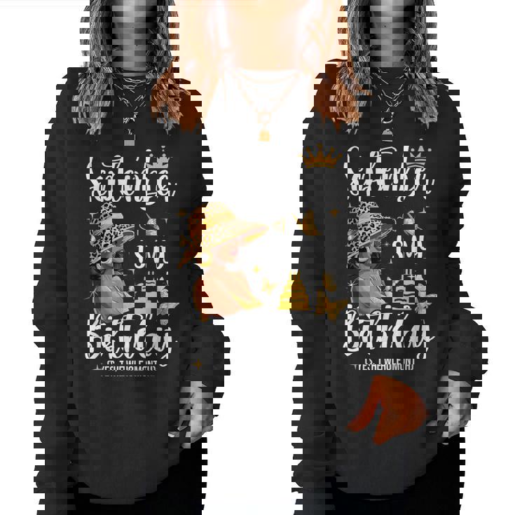 September Is My Birthday African American Woman Birthday Women Sweatshirt