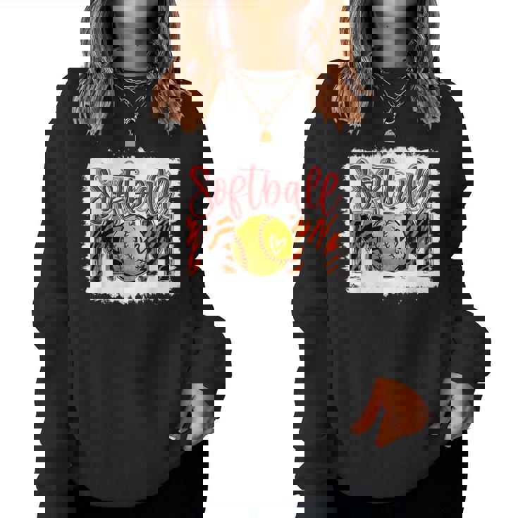 Softball Mom Tiger Print Mother's Day Lovers Girl Women Sweatshirt