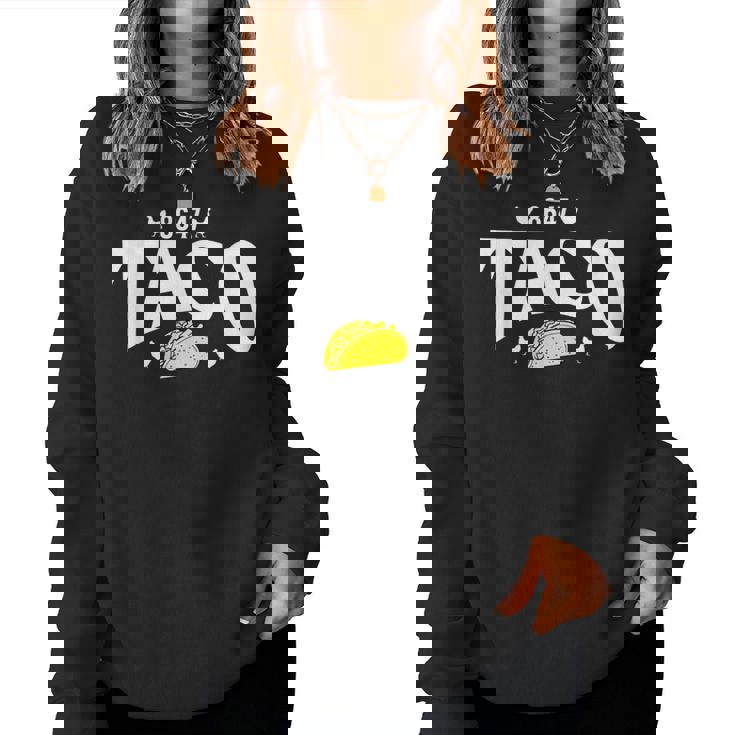 Taco Trump Always Chickens Out 面白いパロディ レディーススウェットシャツ