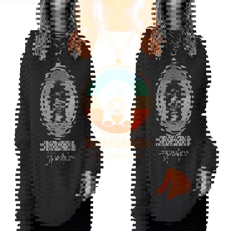 Vintage Bernedoodle Grandma Dog Owner Mom Women Sweatshirt