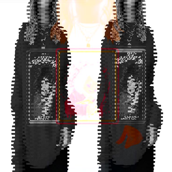 Vintage Horror Play With Me Haunted Ichimatsu Doll レディーススウェットシャツ