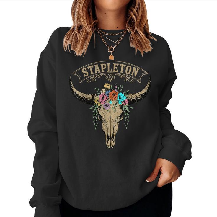 Vintage Stapleton Last Name Personalized Stapleton Flower Women Sweatshirt