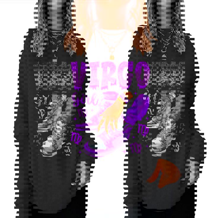 Virgo Girl Birthday Black Sneakers Zodiac Sign Women Sweatshirt Virgo Girl Birthday Black Sneakers Zodiac Sign Women Sweatshirt