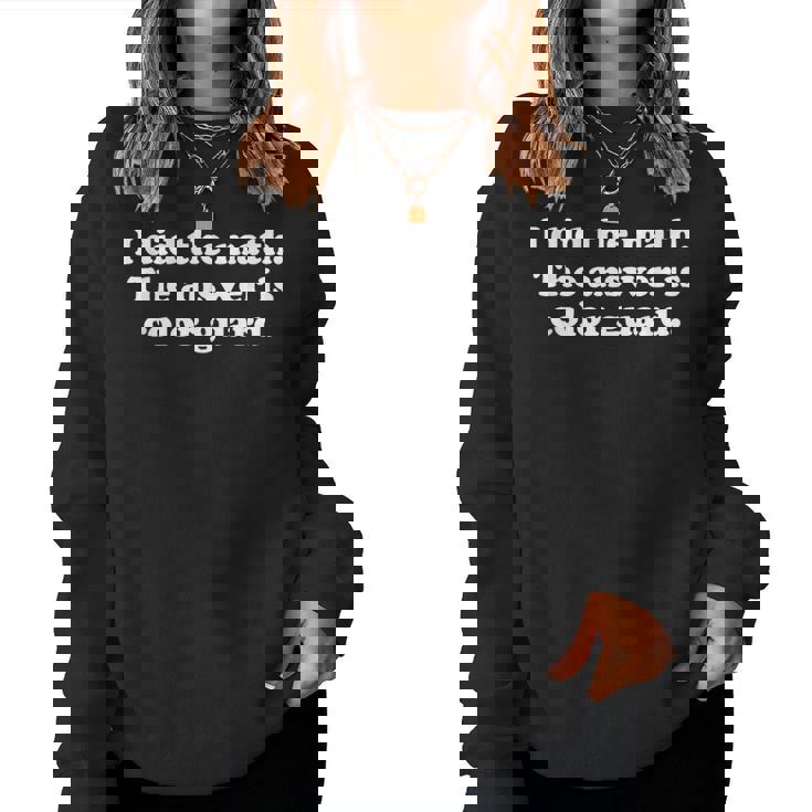 おもしろカラーガード 女の子 男の子 男性 女性 レディーススウェットシャツ