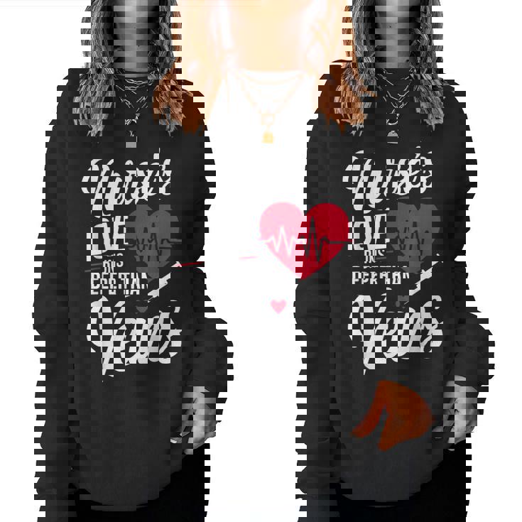 かわいい 看護師 看護デザイン 女性 男性 面白い 看護師 レディーススウェットシャツ