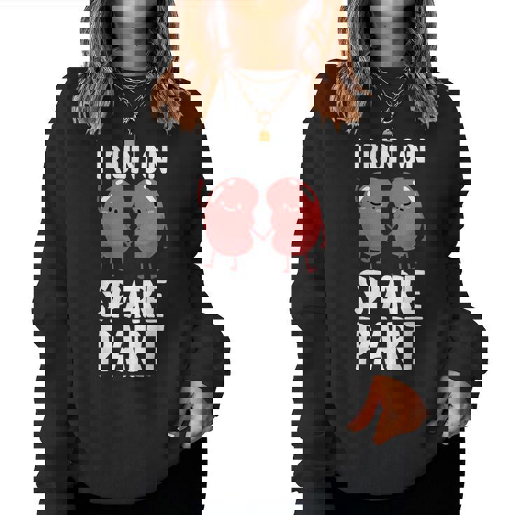 かわいい腎臓ドナーアート 男性 女性 腎臓レシピエント移植 レディーススウェットシャツ