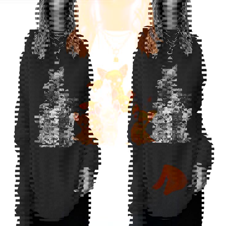 アニメ カワイイ チワワ 女の子 男の子 キッズ レディーススウェットシャツ