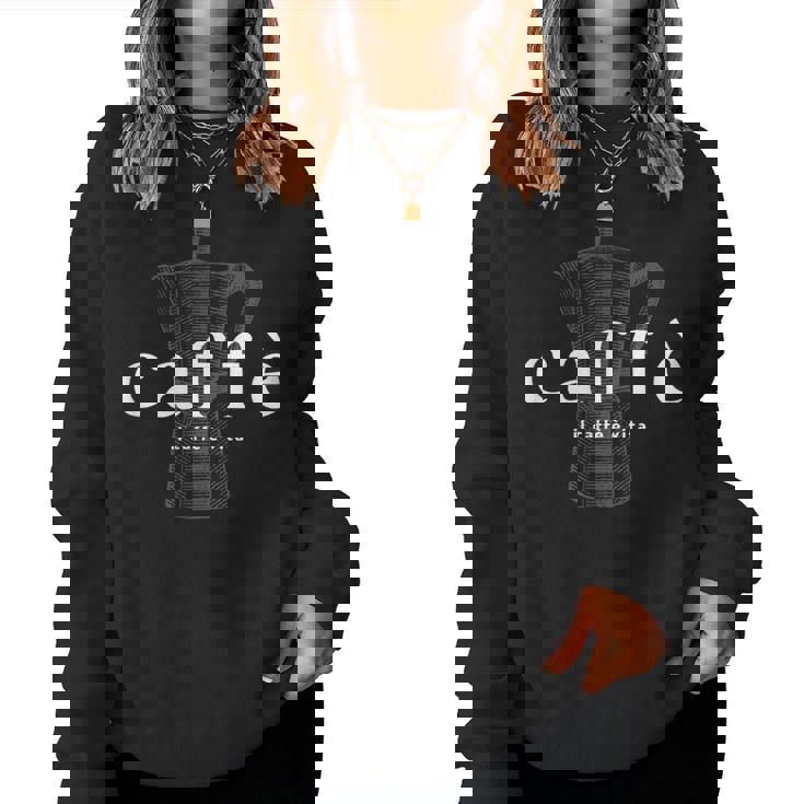 イタリアンカフェ Il Caffè Èita Coffee Is Life バリスタラテ 2 レディーススウェットシャツ