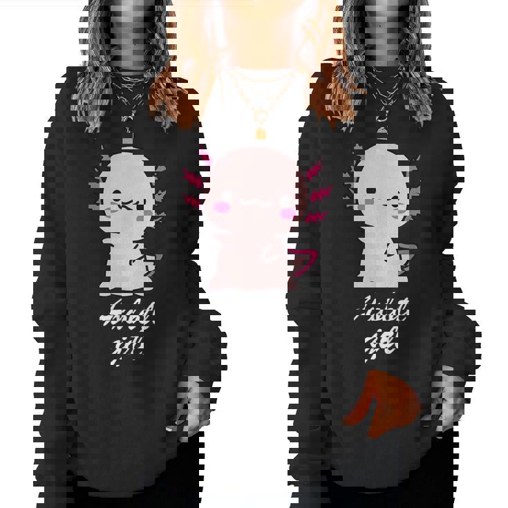 ウーパールーパーの女の子 レディーススウェットシャツ