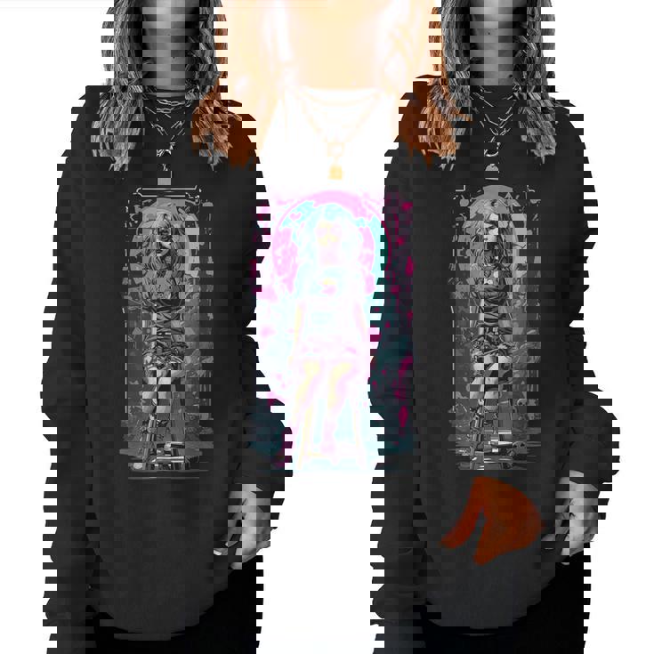 オカルト ゴシック E-Girl ゴスガール 美的 アニメ デザイン レディーススウェットシャツ