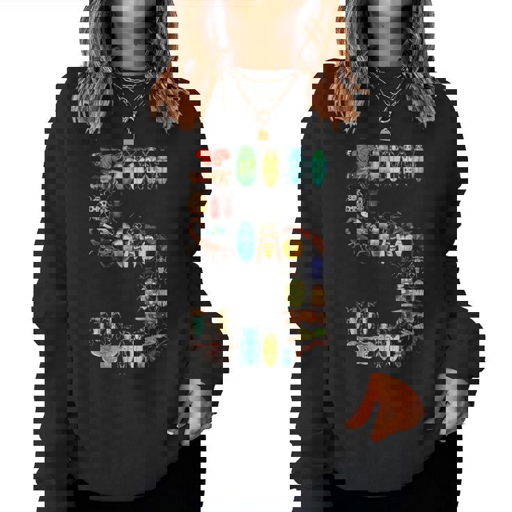 キッズ 5歳 誕生日 虫 虫 カブトムシ 男の子 女の子 5歳 レディーススウェットシャツ