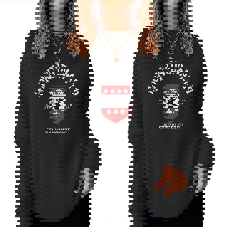 グリンデルヴァルト スイス 女の子 旅行 バケーション 旅行 お土産 レディーススウェットシャツ