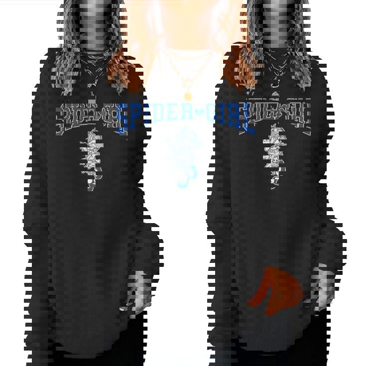 スパイダー・ガールpider Girl 青 レディーススウェットシャツ