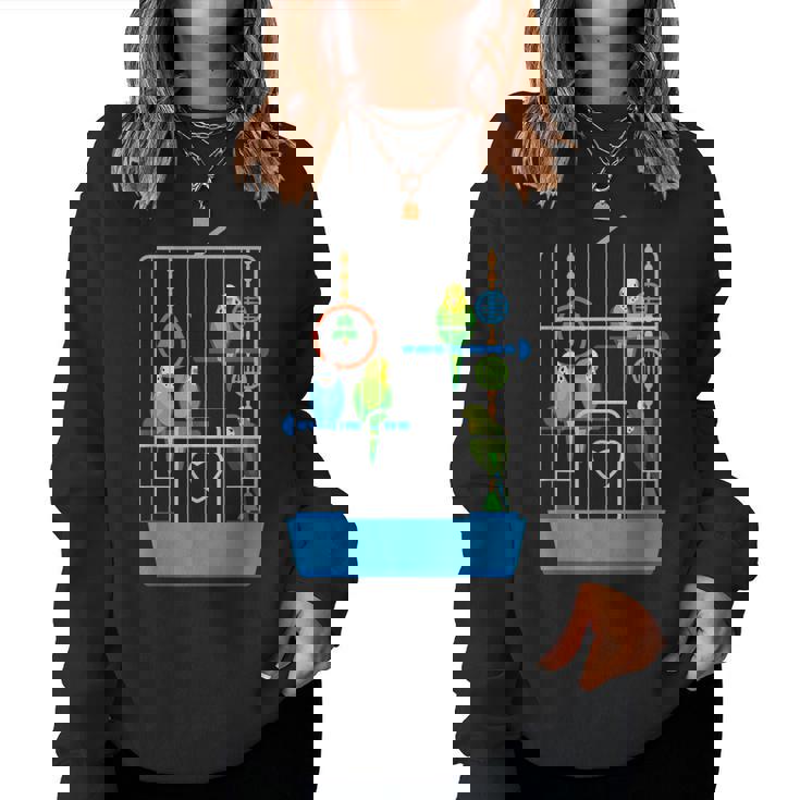 セキセイインコ かわいい 鳥 飼い主 ペット ギフト 女の子 レディーススウェットシャツ