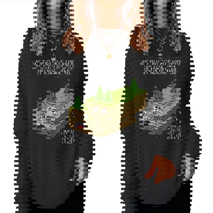 テクトニックプレートorry My Fault Teacher レディーススウェットシャツ