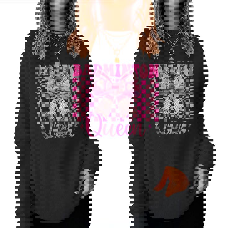 バドミントン クイーン プレイヤー 女の子 ママ 母の日 コケット リボン レディーススウェットシャツ