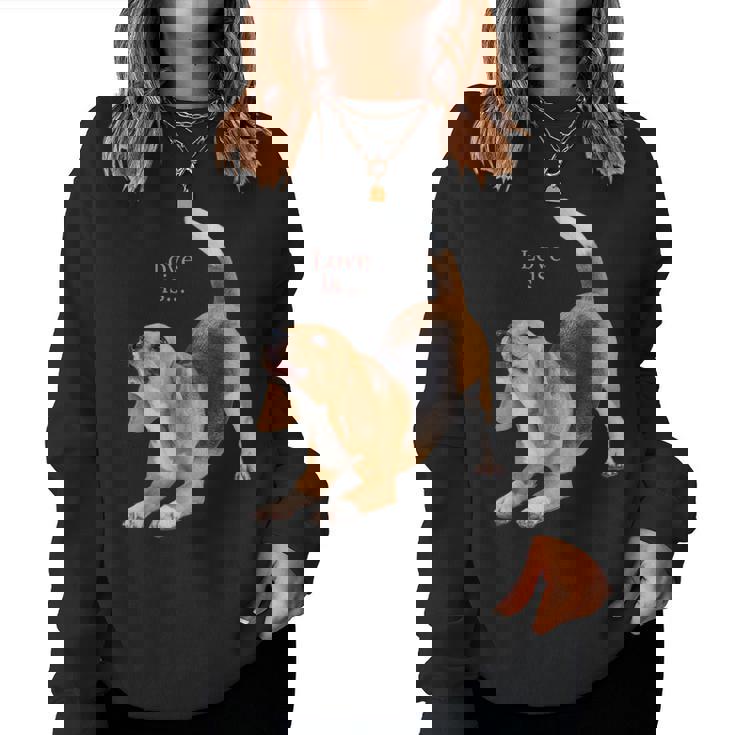 ビーグルシャツ ビーグルtシャツ Love Is Dog Mom Dad 子犬 ペット キュート レディーススウェットシャツ