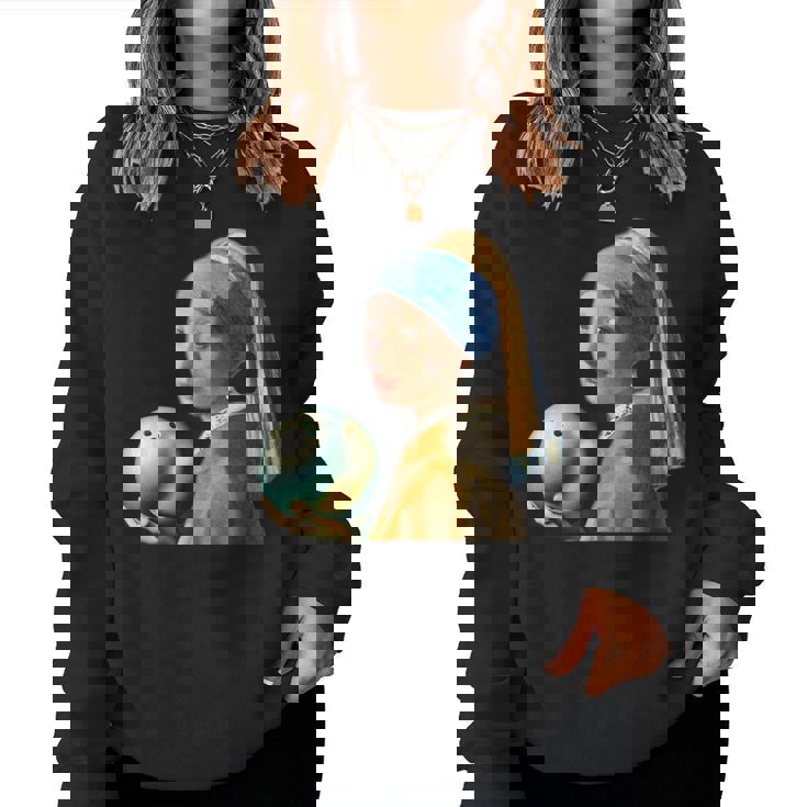 ボーリング 面白いtシャツ フェルメール ボウリング おもしろ ネタ 服 メンズ おもしろグッズ 大人 女性 ボウラー レディーススウェットシャツ