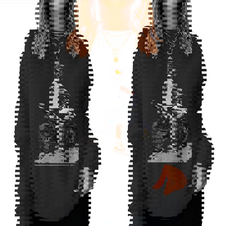 モタード・コミックス、男性にも女性にも素敵な贈り物のアイデア レディーススウェットシャツ