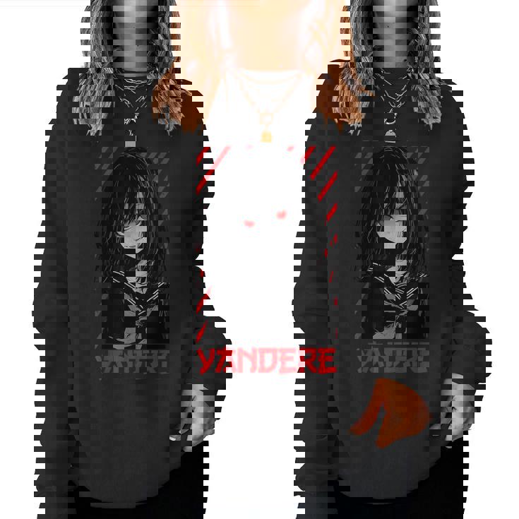 ヤンデレ アニメ 女の子 かわいい エモ ゴス オタク アニメ マンガ好き レディーススウェットシャツ