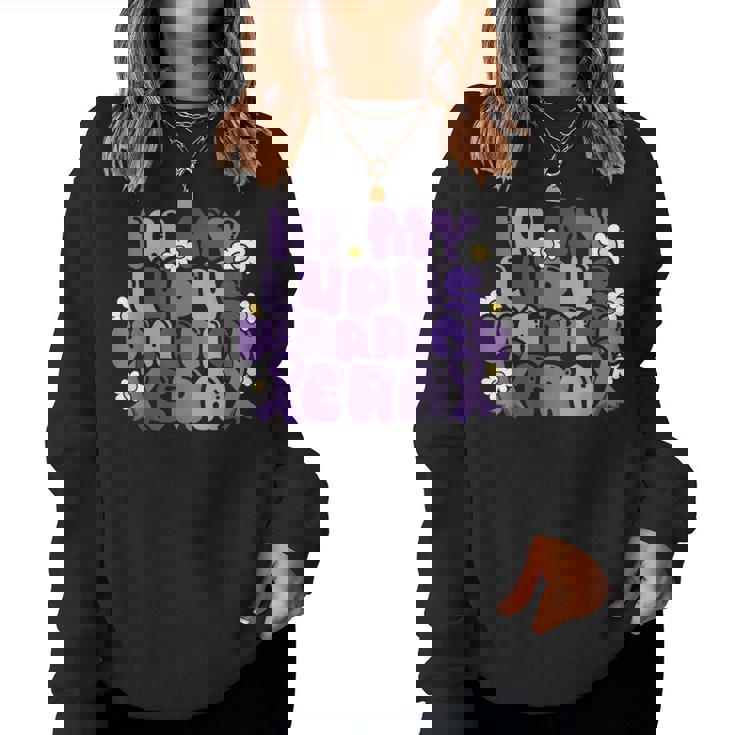 ループス・アウェアネス Lupus Warrior Era Wear Purple Ribbon Groovy レディーススウェットシャツ