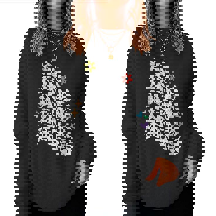 レトロ Groovy Im Jenda Doing Jenda Things おもしろ 母の日 レディーススウェットシャツ