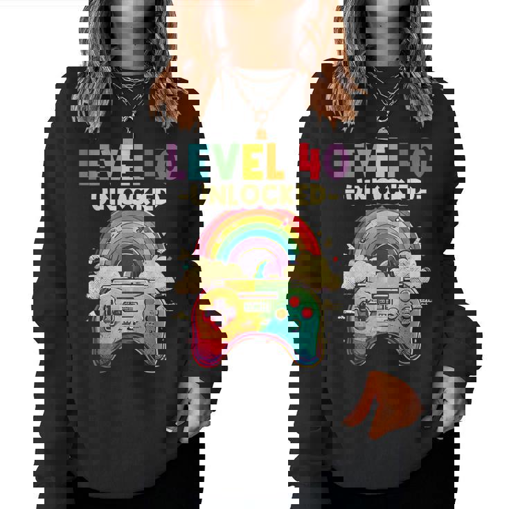 レベル 40歳 男性 女性 ゲーム 40代 40歳 誕生日 レディーススウェットシャツ