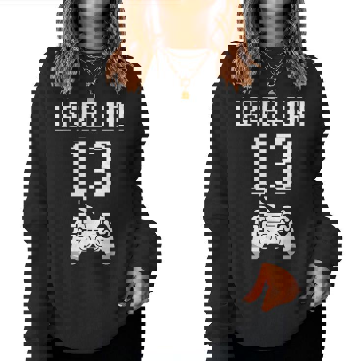 レベルアップ 13歳 誕生日プレゼント 男の子 女の子 レディーススウェットシャツ