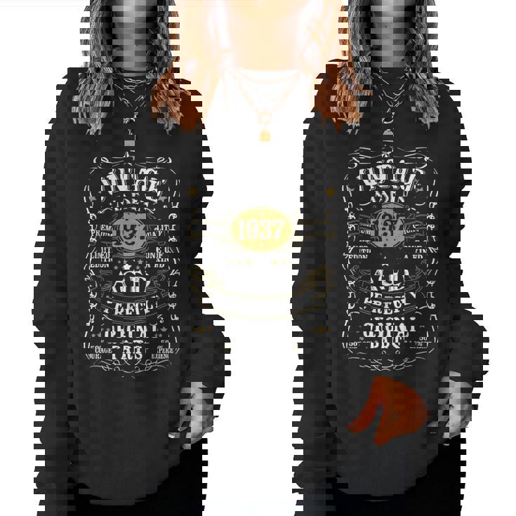 ヴィンテージ 1937 88 歳の誕生日プレゼント 男性 女性 88 歳 レディーススウェットシャツ