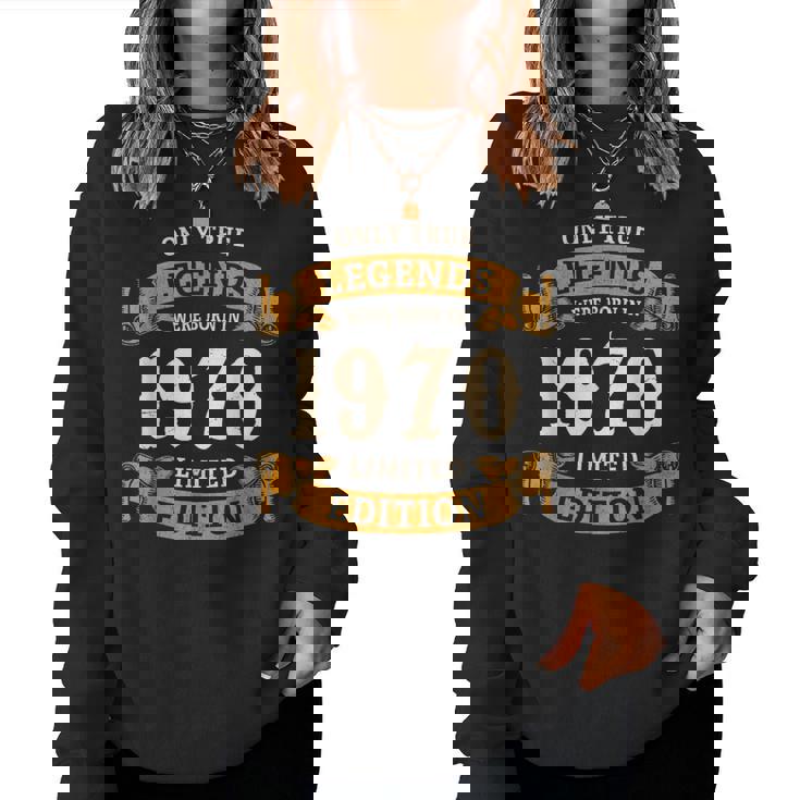 ヴィンテージ 1970 ギフト 男性 女性 長寿祝い 1970年生まれ ユニークな誕生日プレゼント レディーススウェットシャツ