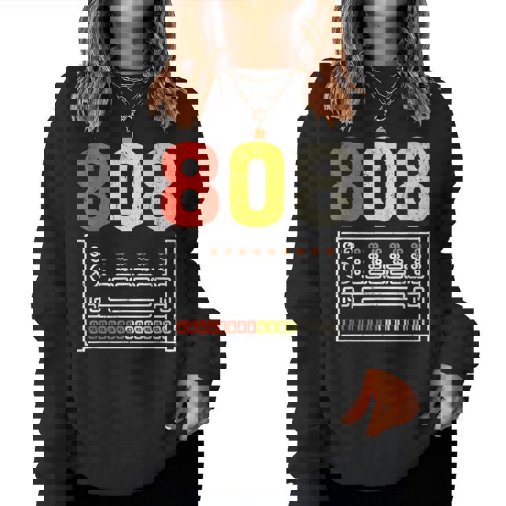 ヴィンテージ 808 ローランド ドラムマシン ギフト 男性 女性 ドラムに レディーススウェットシャツ