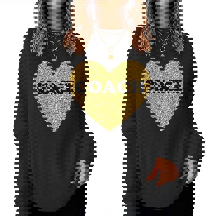 女性用および男性用コーチハートスポーツコーチ レディーススウェットシャツ