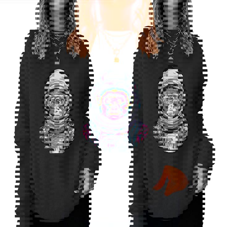 宇宙飛行士 猿 やってる 猿 惑星 科学 ギャグ 女性 男性 レディーススウェットシャツ