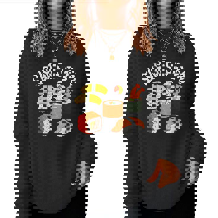 寿司アート 男性 女性 和食 寿司 巻き寿司 好き レディーススウェットシャツ