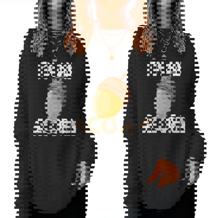 感謝祭 秋 どんぐり コスチューム Happy Falleason ギフト レディーススウェットシャツ