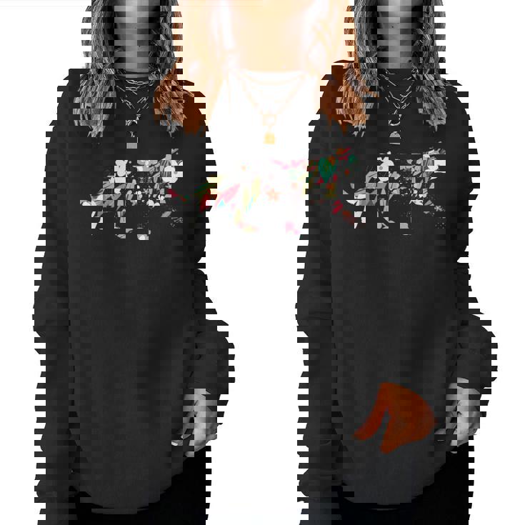 猫 花 かわいい 子猫 ガーデン フラワー 女の子 ギフト レディーススウェットシャツ