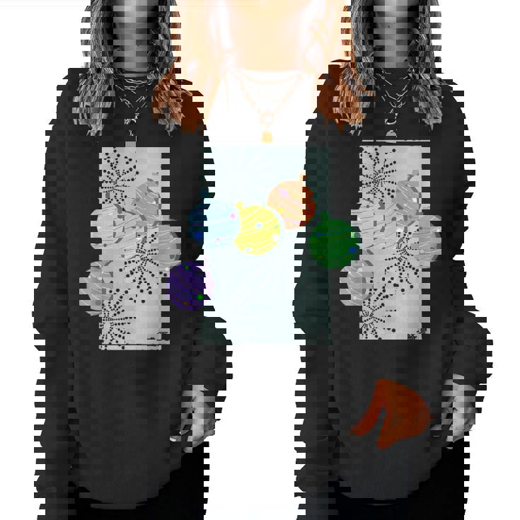 盛夏ー祭りの夜ー ヨーヨー 水風船 花火 祭り 夏 暑い 夜 レトロ 和柄 メンズ レディース キッズ レディーススウェットシャツ