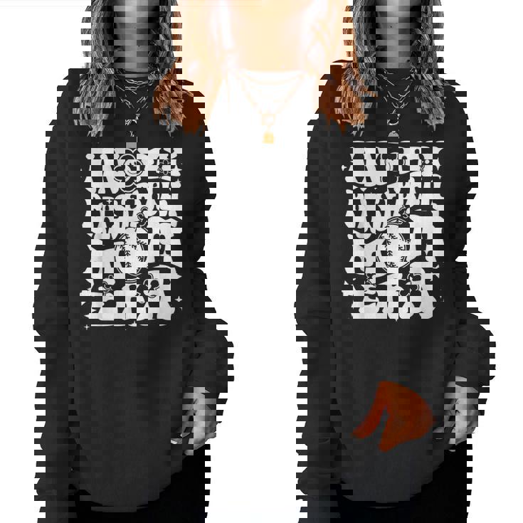 私の野球のお母さん時代にグルーヴィーなスポーツ親の野球ママ レディーススウェットシャツ